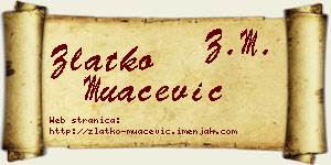 Zlatko Muačević vizit kartica